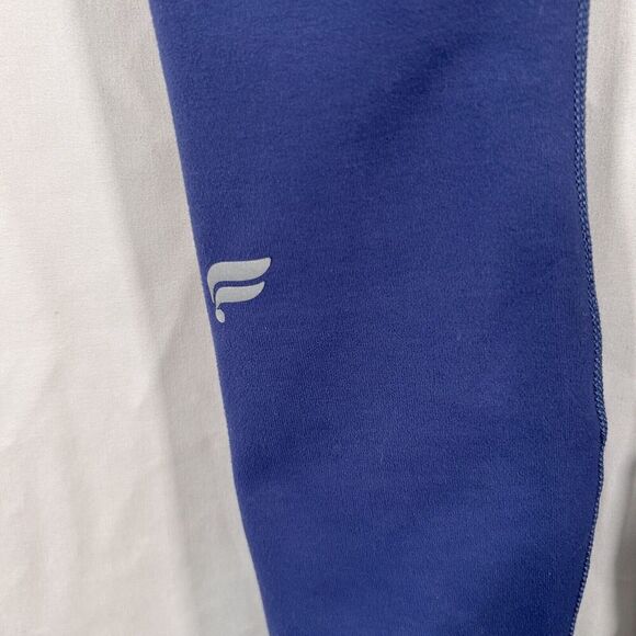 Fabletics Leggings Women's Small Blue Pull On Mid Rise Stretchy Side Mesh - Picture 9 of 9